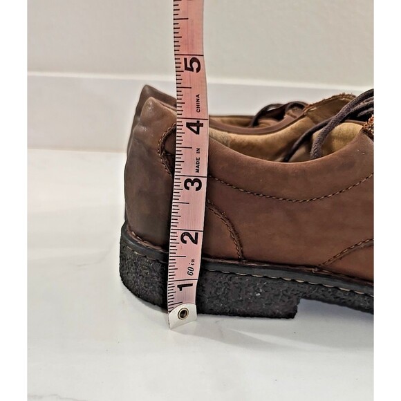 Born Derby Brown Suede Leather Oxford Shoes Mens 12 Dress Casual Comfort Lace Up - Picture 8 of 9